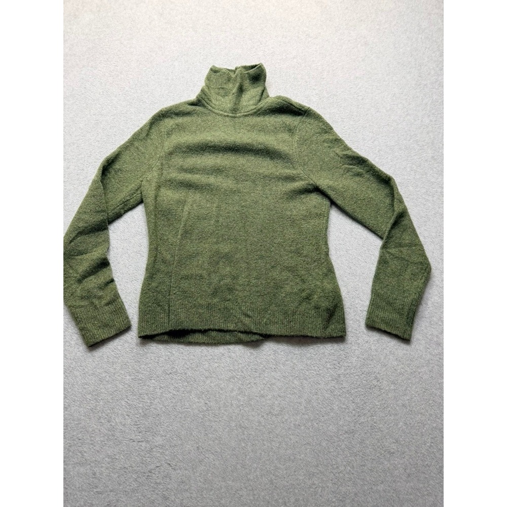 Abercrombie Women Moss Green Heathered Turtleneck Long Sleeve Sweater Size M